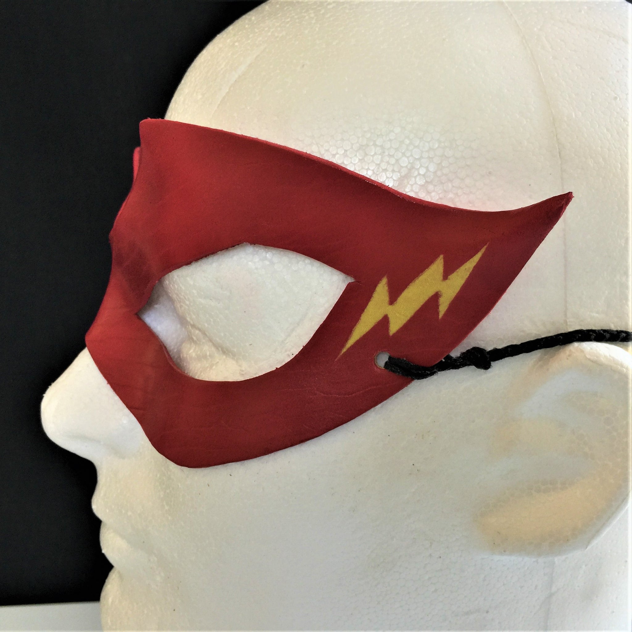 The Flash Mask Superhero Mask - Red Leather mask