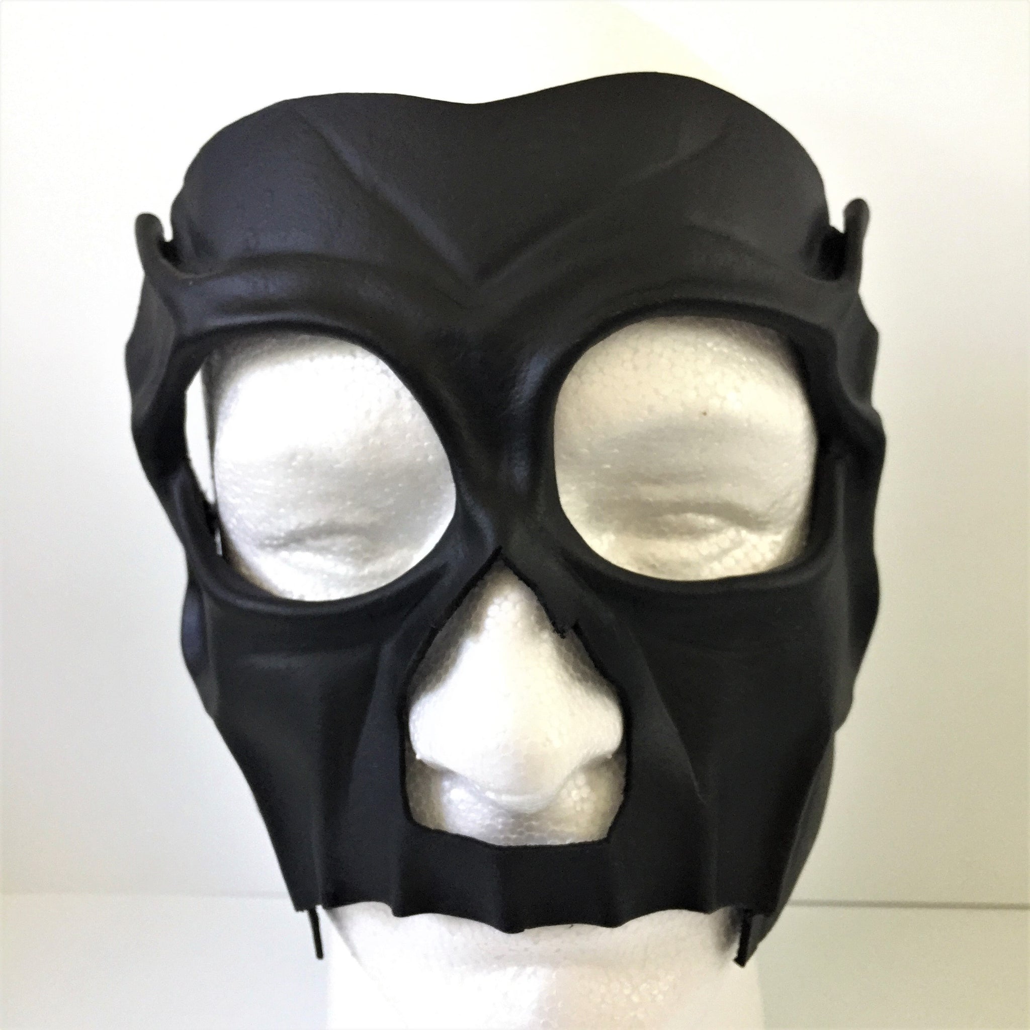Black Leather BDSM Mask - Executioner Halloween mask