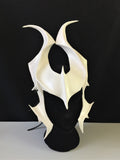 FANTASY HORNS * NATURE DEITY HEADPIECE * FROST FAIRY * FOREST SPIRIT / Glossy Frosty-White