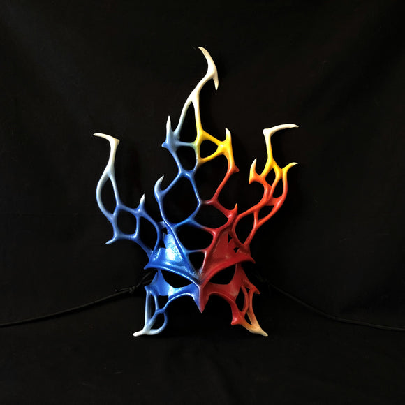 FIRE & ICE SORCEROR * AWARD-WINNING STAGE MASK / Glaring-Glossy
