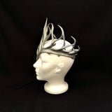 SILVER FAIRY PRINCESS HEADPIECE CROWN-OF-THORNS * PROM QUEEN * RENFAIRE BRIDAL CIRCLET / Royal Silver